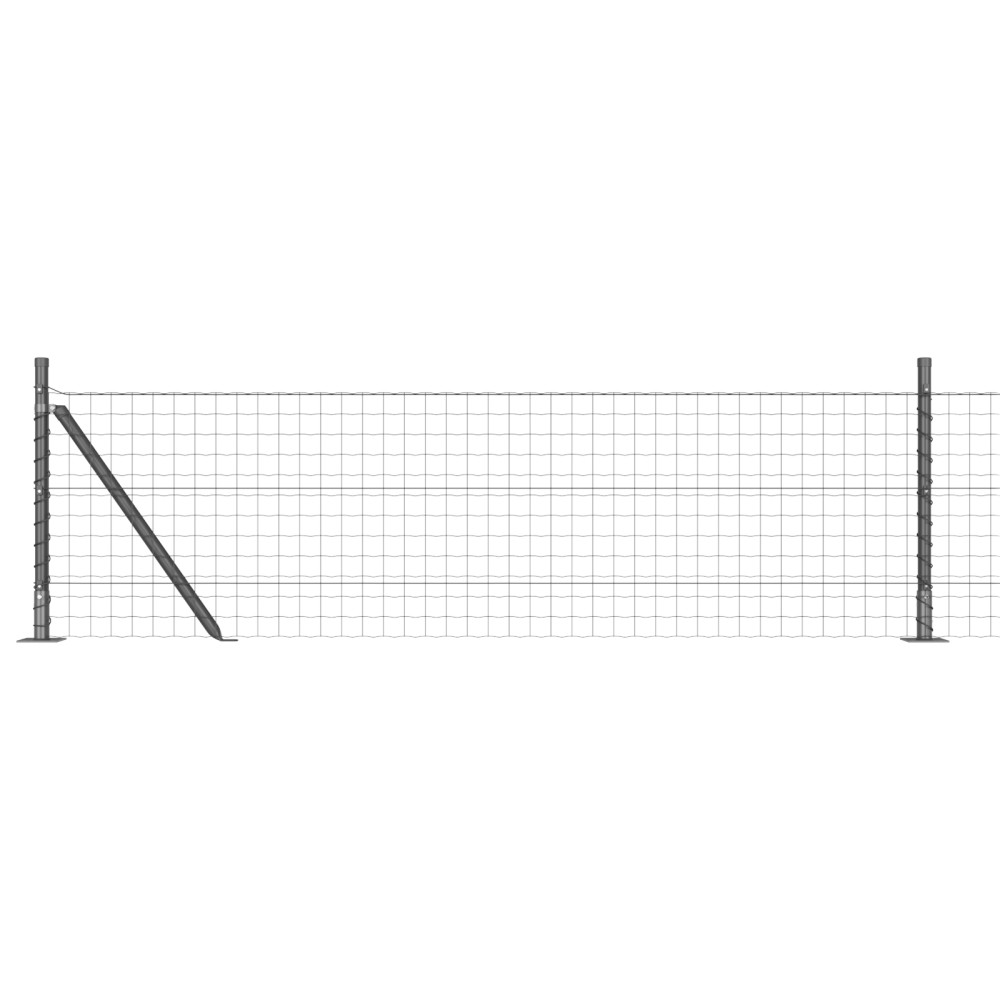 Produktbild för Svetsat Stålstaket med Betongbas 50 x 0,6 m (B x H)
