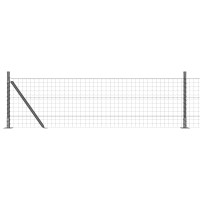 Produktbild för Svetsat Stålstaket med Betongbas 50 x 0,6 m (B x H)