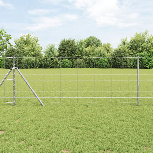 vidaXL Markfixerat Svetsat Stängsel 25 x 0,8 m Varmförzinkad stål Mesh