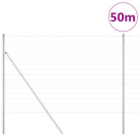 Produktbild för Markfixerat Svetsat Stängsel 50 x 1,6 m Varmförzinkad stål Mesh