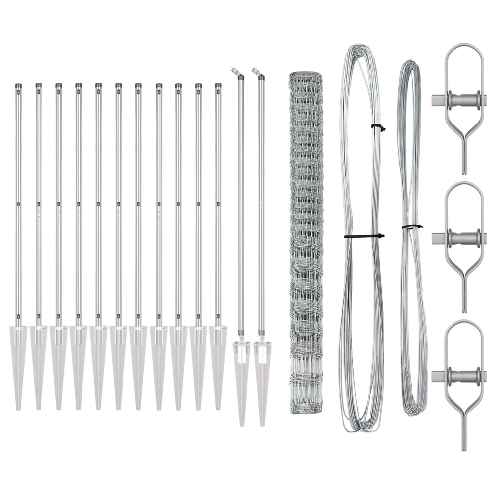 Produktbild för Svetsat trådgalleri med piggar 25 x 1,6 m Varmförzinkad stål