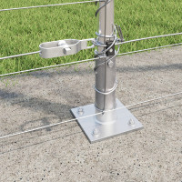 Produktbild för Svetsat Stålstaket med Betongbas 25 x 1,5 m Varmförzinkad stål