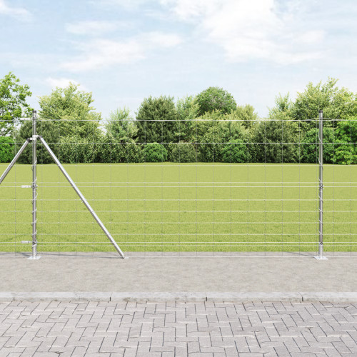 vidaXL Svetsat Stålstaket med Betongbas 50 x 1,2 m Varmförzinkad stål