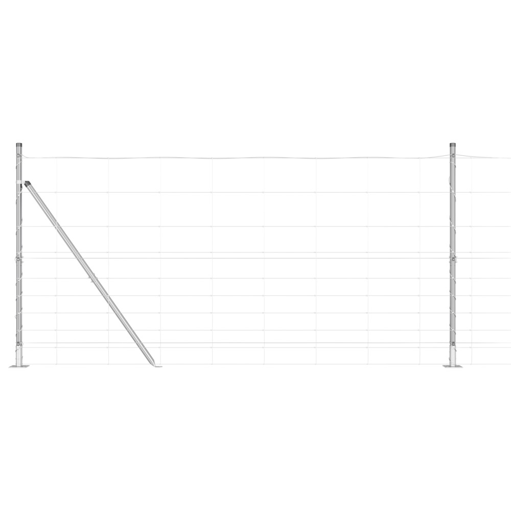 Produktbild för Svetsat Stålstaket med Betongbas 50 x 1,2 m (B x H)