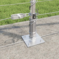 Produktbild för Svetsat Stålstaket med Betongbas 50 x 1,2 m (B x H)
