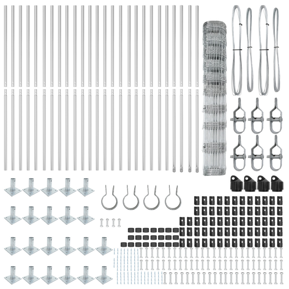 Produktbild för Svetsat Stålstaket med Betongbas 50 x 1,2 m (B x H)