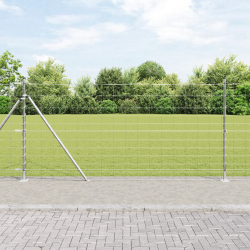 vidaXL Svetsat Stålstaket med Betongbas 50 x 1,2 m (B x H)