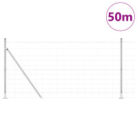 Produktbild för Svetsat Stålstaket med Betongbas 50 x 1,2 m Varmförzinkad stål