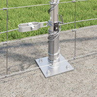 Produktbild för Svetsat Stålstaket med Betongbas 50 x 1,2 m Varmförzinkad stål