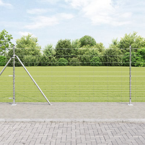 vidaXL Svetsat Stålstaket med Betongbas 50 x 1,2 m (B x H)