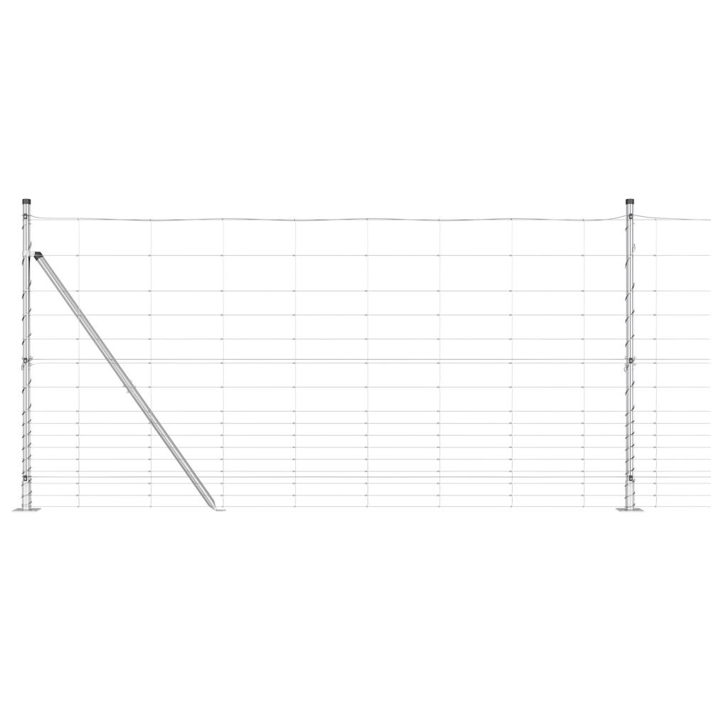 Produktbild för Svetsat Stålstaket med Betongbas 50 x 1,2 m (B x H)
