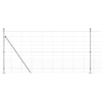 Produktbild för Svetsat Stålstaket med Betongbas 50 x 1,2 m (B x H)