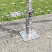 Produktbild för Svetsat Stålstaket med Betongbas 50 x 1,2 m (B x H)