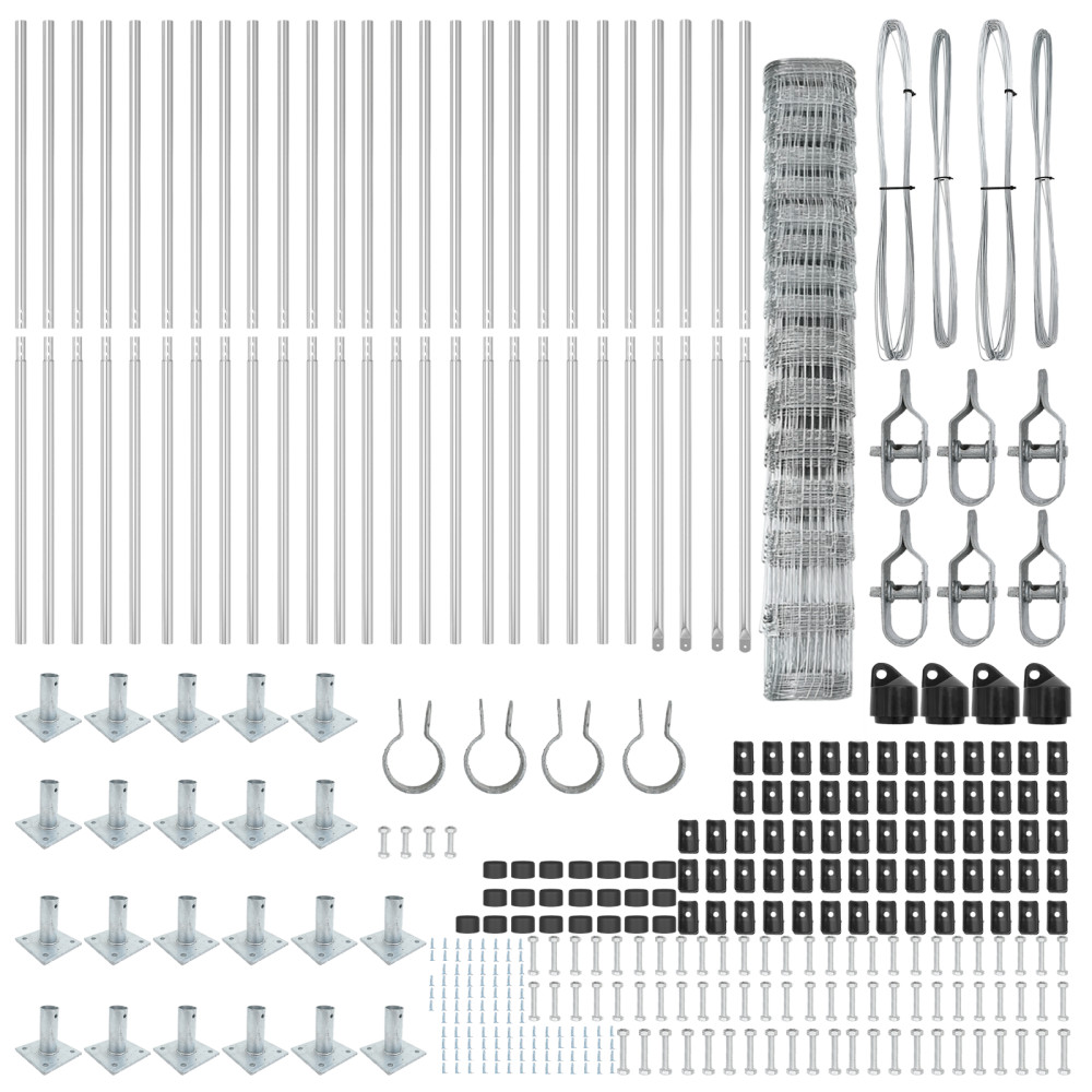 Produktbild för Svetsat Stålstaket med Betongbas 50 x 1,2 m (B x H)