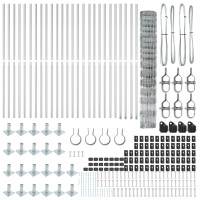 Produktbild för Svetsat Stålstaket med Betongbas 50 x 1,2 m (B x H)