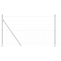Produktbild för Svetsat Stålstaket med Betongbas 50 x 1,4 m (B x H)