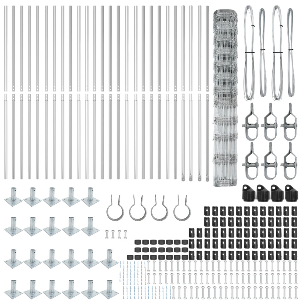Produktbild för Svetsat Stålstaket med Betongbas 50 x 1,4 m (B x H)