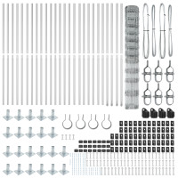 Produktbild för Svetsat Stålstaket med Betongbas 50 x 1,4 m (B x H)