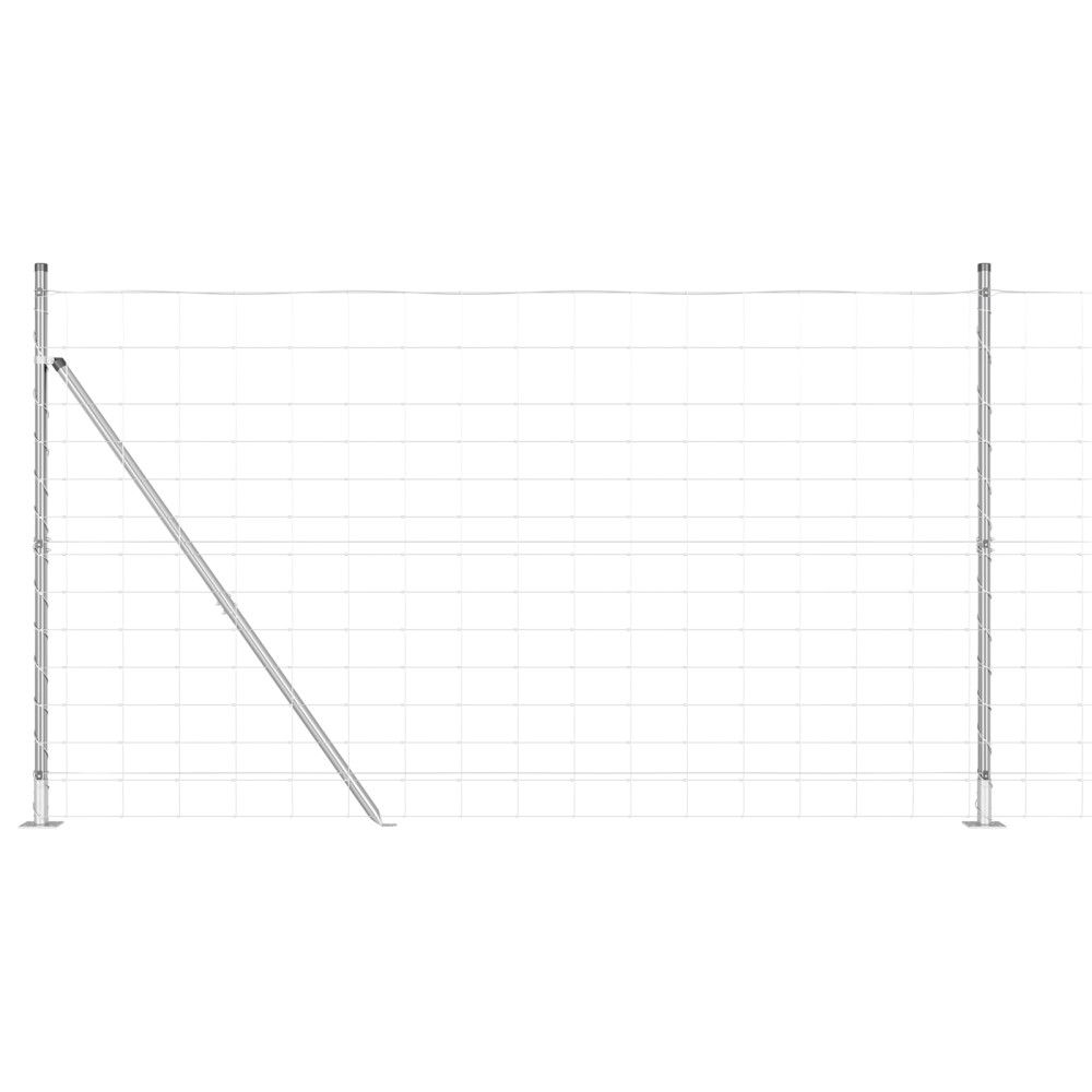 Produktbild för Svetsat Stålstaket med Betongbas 50 x 1,4 m (B x H)