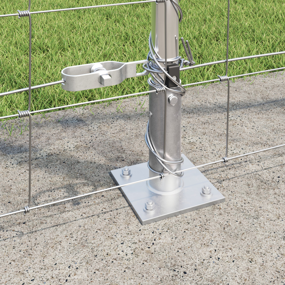 Produktbild för Svetsat Stålstaket med Betongbas 50 x 1,4 m (B x H)