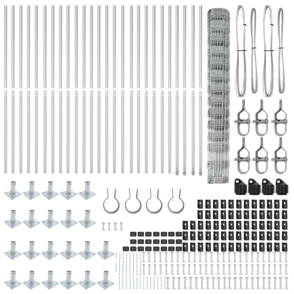 Produktbild för Svetsat Stålstaket med Betongbas 50 x 1,4 m (B x H)