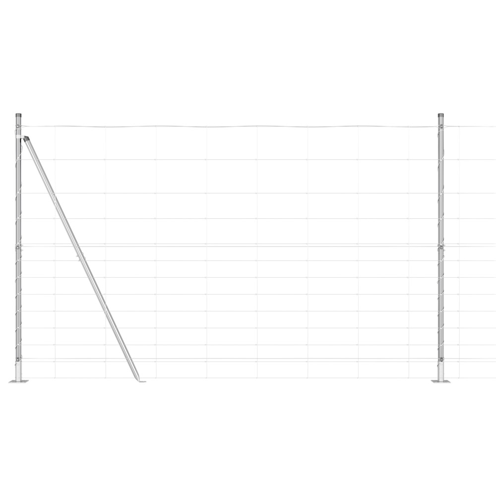 Produktbild för Svetsat Stålstaket med Betongbas 50 x 1,5 m (B x H)
