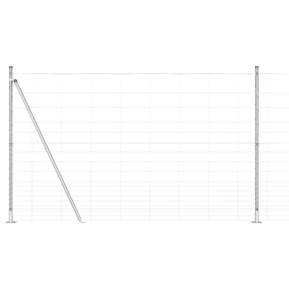 Produktbild för Svetsat Stålstaket med Betongbas 50 x 1,5 m (B x H)