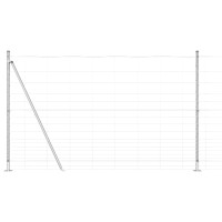 Produktbild för Svetsat Stålstaket med Betongbas 50 x 1,5 m (B x H)