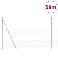Produktbild för Svetsat Stålstaket med Betongbas 50 x 1,5 m (B x H)