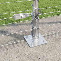 Produktbild för Svetsat Stålstaket med Betongbas 50 x 1,5 m (B x H)