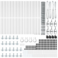 Produktbild för Svetsat Stålstaket med Betongbas 50 x 1,5 m (B x H)