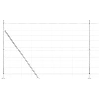 Produktbild för Svetsat Stålstaket med Betongbas 50 x 1,6 m (B x H)