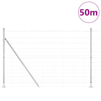 Produktbild för Svetsat Stålstaket med Betongbas 50 x 1,6 m (B x H)