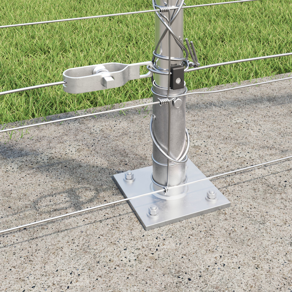 Produktbild för Svetsat Stålstaket med Betongbas 50 x 1,6 m (B x H)