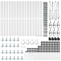 Produktbild för Svetsat Stålstaket med Betongbas 50 x 1,6 m (B x H)