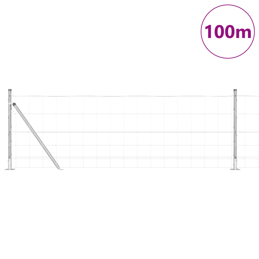 Produktbild för Svetsat Stålstaket med Betongbas 100 x 0,8 m (B x H)
