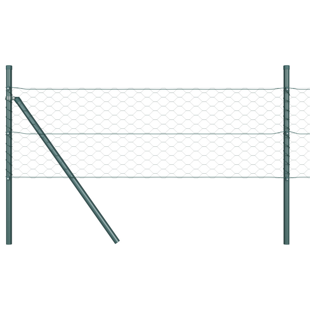 Produktbild för Utomhus sexkantig stängsel markfäste 10 x 0,8 m Grön Mesh