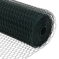 Produktbild för Utomhus sexkantig stängsel markfäste 10 x 1,2 m Grön Mesh