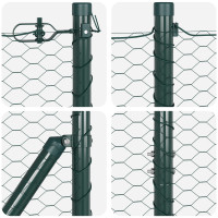 Produktbild för Utomhus sexkantig stängsel markfäste 10 x 1,2 m Grön Mesh