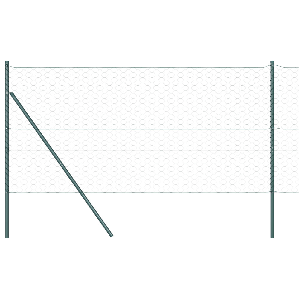 Produktbild för Utomhus sexkantig stängsel markfäste 10 x 1,2 m Grön Mesh