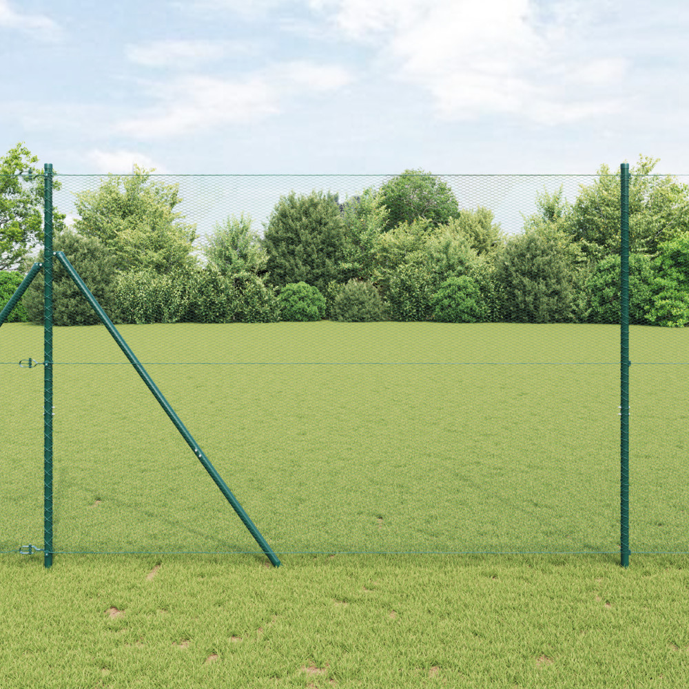 Produktbild för Utomhus sexkantig stängsel markfäste 10 x 1,6 m Grön Mesh