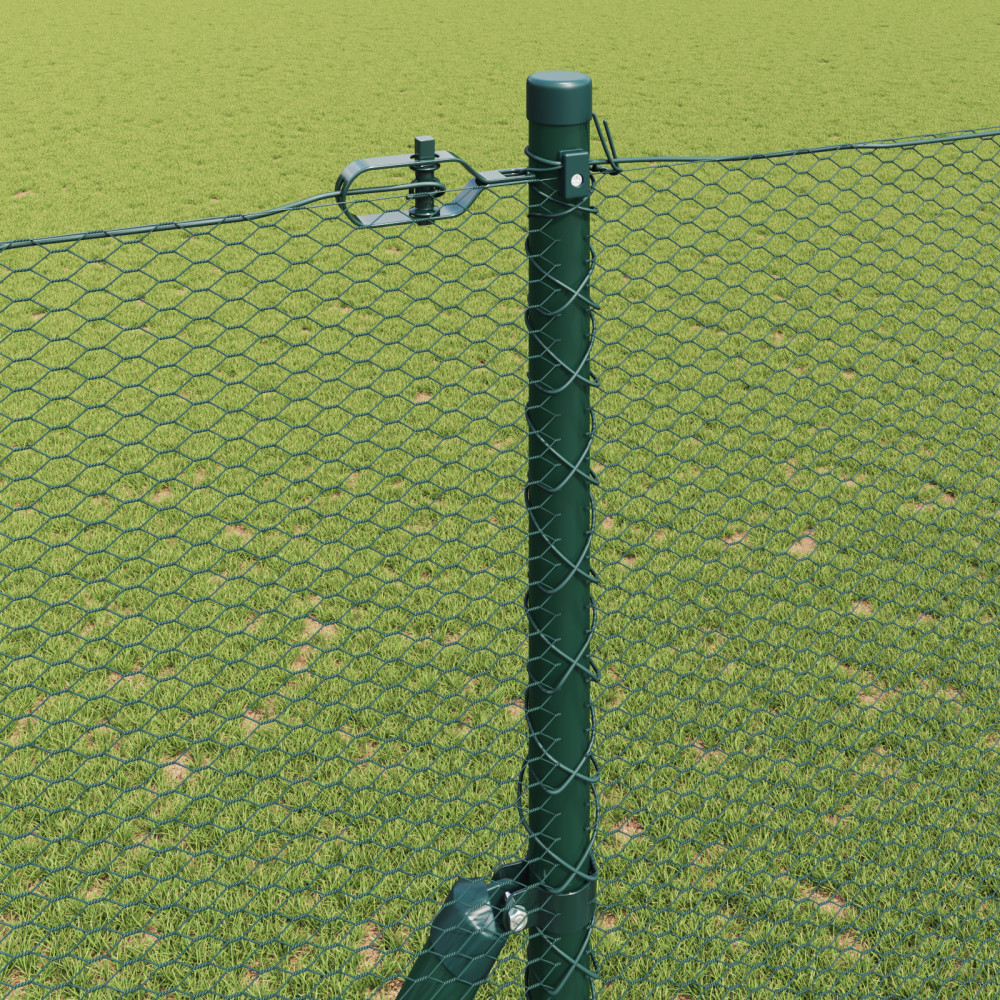 Produktbild för Utomhus sexkantig stängsel markfäste 10 x 1,6 m Grön Mesh