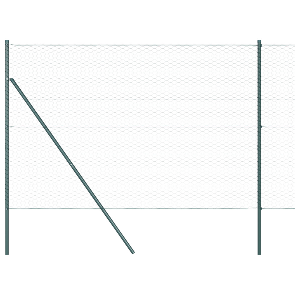 Produktbild för Utomhus sexkantig stängsel markfäste 10 x 1,6 m Grön Mesh