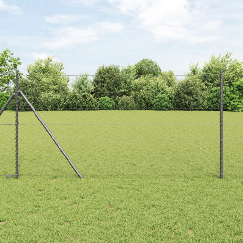 vidaXL Markfixerat Svetsat Stängsel 10 x 1 m (B x H) PVC-belagda stål
