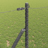 Produktbild för Markfixerat Svetsat Stängsel 10 x 1 m (B x H) PVC-belagda stål