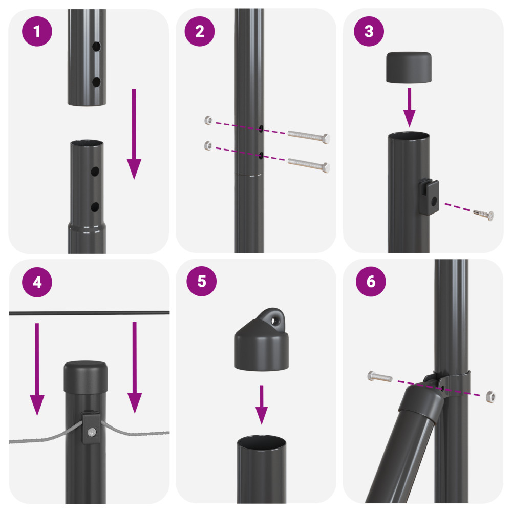 Produktbild för Markfixerat Svetsat Stängsel 10 x 1,2 m (B x H)