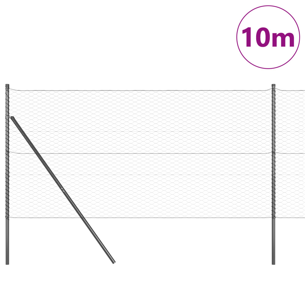 Produktbild för Markfixerat Svetsat Stängsel 10 x 1,2 m (B x H)