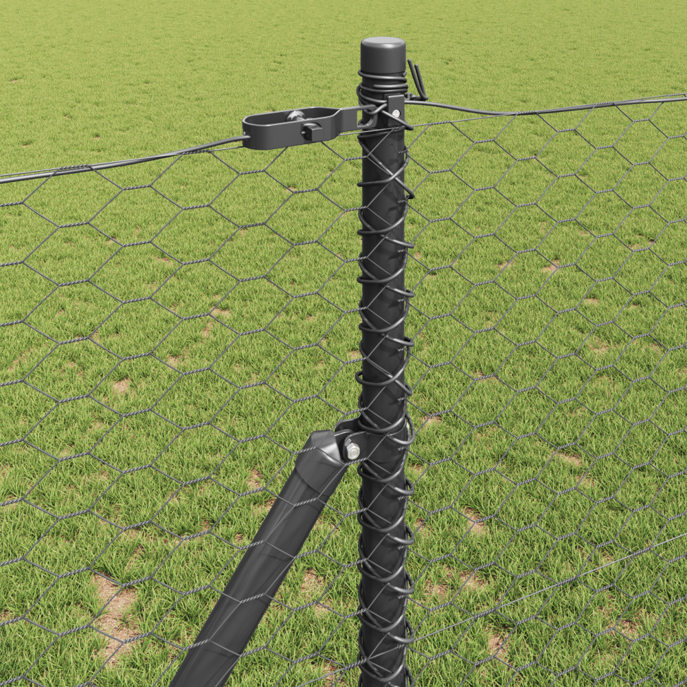 Produktbild för Markfixerat Svetsat Stängsel 10 x 1,2 m (B x H)