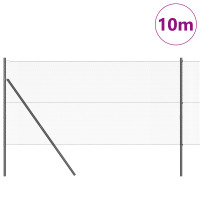 Produktbild för Utomhus sexkantig stängsel markfäste 10 x 1,4 m Grå Mesh