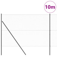 Produktbild för Utomhus sexkantig stängsel markfäste 10 x 1,5 m Grå Mesh